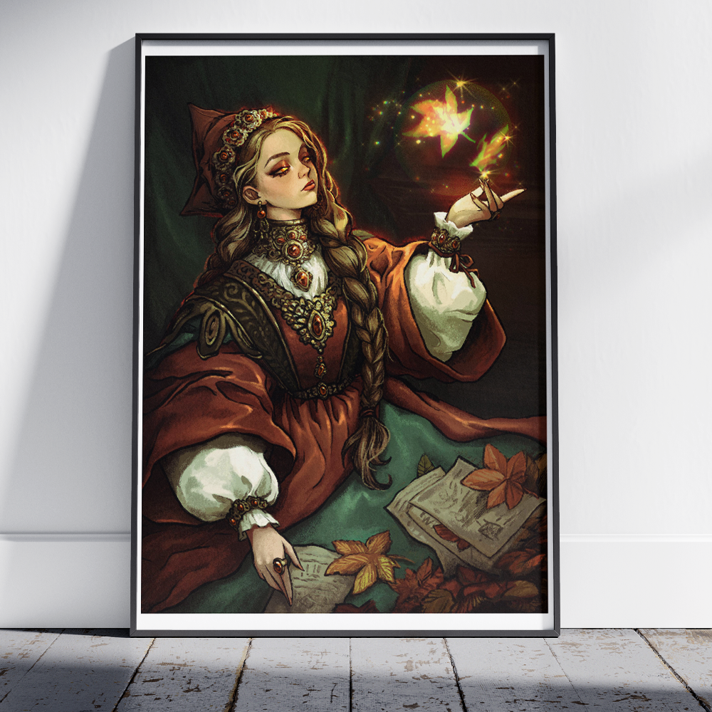 The Autumn Enchantress - art print