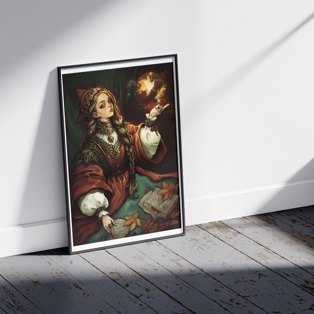 The Autumn Enchantress - art print