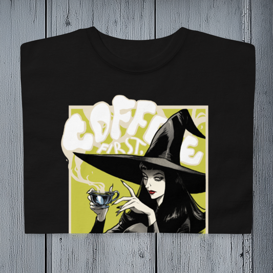 Coffee First, Curses Later - t-shirt
